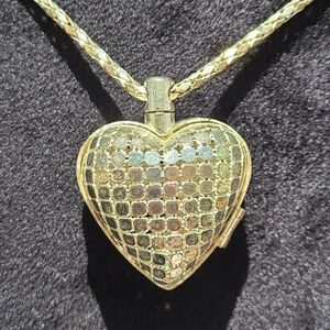 Vintage Silver Mesh Heart Locket
